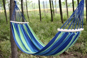 240x150CM Double Person Hammock Canvas Camping Hammocks Wooden stick Prevent Rollover Bar Garden Camping Swing Hanging