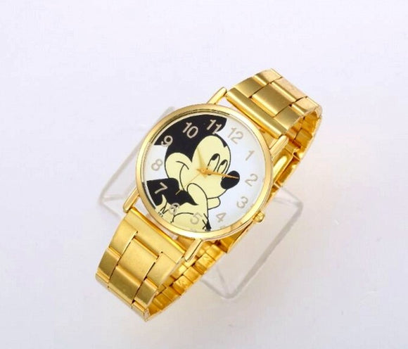 New Bling Diamonds Rhinestone Luxury Ceramic-White Style Ladies Dress Watch Women Fashion Wristwatch Gifts Fashion Mickey watch