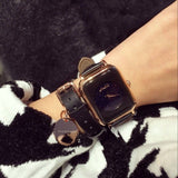 2017 New Style High Quality Women Watch Luxury 2 pieces-set Lady Wristwatches Dress Watch Female Genuine Leather Band Watch Hour