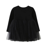 2017 Casual Kids Dresses Girls Dress Long Sleeve Baby Girls Tutu Dress Tulle Fluffy Girls Princess Dress Toddler Girls Clothing