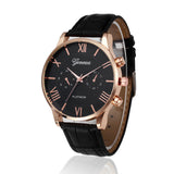 Retro Design Mens Watches Top Brand Luxury Men's Quartz Watch Leather Band Analog Alloy Wrist Watch Black Brown relojes