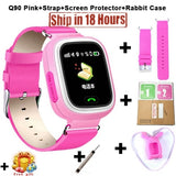 New Arrival Q90 GPS Phone Positioning Fashion Children Watch 1.22 Inch Color Touch Screen WIFI SOS Smart Watch PK Q80 Q50 Q60