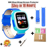 New Arrival Q90 GPS Phone Positioning Fashion Children Watch 1.22 Inch Color Touch Screen WIFI SOS Smart Watch PK Q80 Q50 Q60