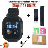 New Arrival Q90 GPS Phone Positioning Fashion Children Watch 1.22 Inch Color Touch Screen WIFI SOS Smart Watch PK Q80 Q50 Q60