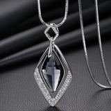 Meyfflin Long Necklaces & Pendants for Women Collier Femme Geometric Statement Colar Maxi Fashion Crystal Jewelry Bijoux 2019