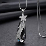 Meyfflin Long Necklaces & Pendants for Women Collier Femme Geometric Statement Colar Maxi Fashion Crystal Jewelry Bijoux 2019