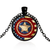 Hot! 2017 New Batman Superman For Men Three Color 25MM Round Glass Pendant Necklace Collier Hero Charm Necklace Jewelry Gift