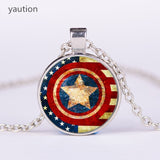 Hot! 2017 New Batman Superman For Men Three Color 25MM Round Glass Pendant Necklace Collier Hero Charm Necklace Jewelry Gift