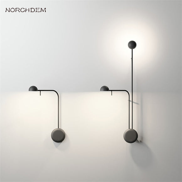 Modern Pin LED Wall Lamp Nordic Designed White Black DIY Bedroom Bedside Foyer Wall Sconces Home Living Room Lighting Fixtures