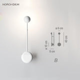 Modern Pin LED Wall Lamp Nordic Designed White Black DIY Bedroom Bedside Foyer Wall Sconces Home Living Room Lighting Fixtures