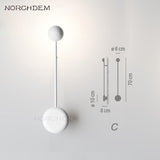 Modern Pin LED Wall Lamp Nordic Designed White Black DIY Bedroom Bedside Foyer Wall Sconces Home Living Room Lighting Fixtures