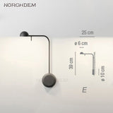 Modern Pin LED Wall Lamp Nordic Designed White Black DIY Bedroom Bedside Foyer Wall Sconces Home Living Room Lighting Fixtures