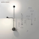 Modern Pin LED Wall Lamp Nordic Designed White Black DIY Bedroom Bedside Foyer Wall Sconces Home Living Room Lighting Fixtures