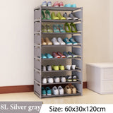 Multi Layer Shoe Rack Nonwovens Steel Pipe Easy to install home Shoe cabinet Shelf Storage Organizer Stand Holder Space Saving