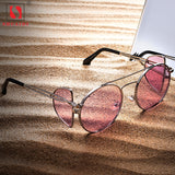 Retro Men Women Sunglasses Oval Oversized Flip Removable Frame Dual Use Metal Frame Sun Glasses Eyewear UV400