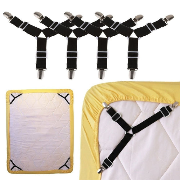 Hot Sale 4PCS Bed Sheet Holder Clip Mattress Blankets Grippers Cover Fasteners with Metal Clips TSLM1