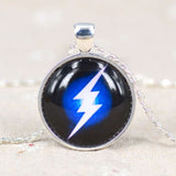 2016 New Silver Batman Superman Necklace For Men Glass Spiderman Green Lantern The Flash Pendant Necklace Collier Jewelry Gift