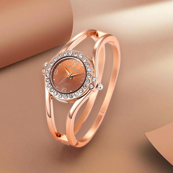 New Arrived Watch Luxury Style Women ladies fashion and casual quartz rose gold color brand style elegant dress watch mujer