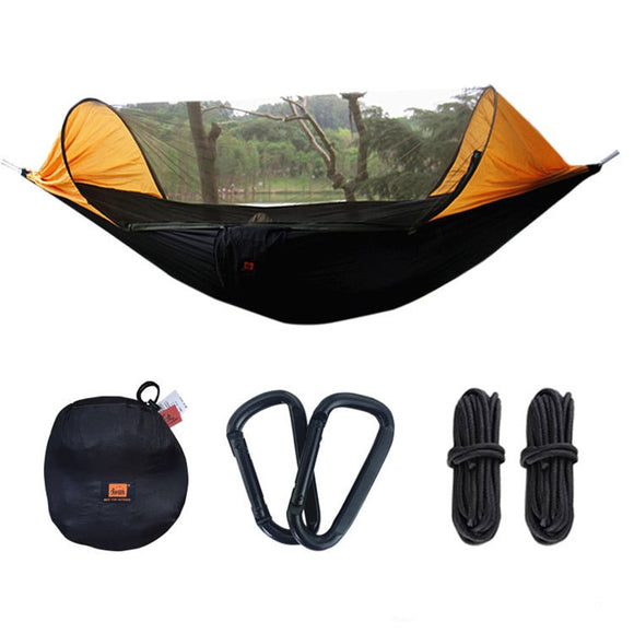 Multiuse Portable Hammock Camping Survivor ultralight Hammock with Mosquito Net Stuff Sack unnel Shape Swing Bed Tent