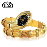 2018 New CUSSI style Snake Shaped watch Fashion Watch bracelet watch unique Design Women dress watches Girl relogio feminino