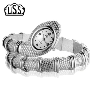 2018 New CUSSI style Snake Shaped watch Fashion Watch bracelet watch unique Design Women dress watches Girl relogio feminino