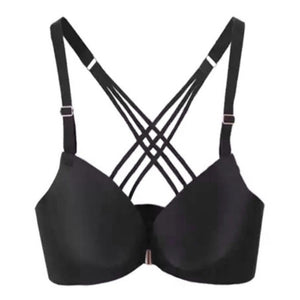 Sexy 2017 New Women Bra Adjustable Brassiere Seamless Lingerie Super Push Up Bra Cup Strappy Bras For Women