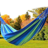 Strong Outdoor Picnic Garden Hammock Hang Bed Portable Travel Camping Swing Canvas Stripe Hang Bed Furniture Hammock