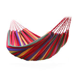 Strong Outdoor Picnic Garden Hammock Hang Bed Portable Travel Camping Swing Canvas Stripe Hang Bed Furniture Hammock