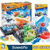 125 Multi Experiments Physics Science Set Challenge Scientific Kits Action Dino LED Light Bubble ABS Model Building Brain Toys