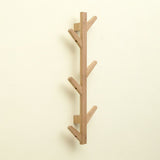 Actionclub 1 PC Bamboo Wooden Hanging Coat Rack Wall Clothes Hanger Living Room Bedroom Decoration Hanger Wall Shelves 6 Hooks