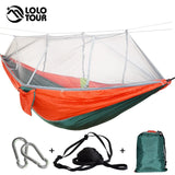 Ultralight Outdoor Camping Hunting Mosquito Net Parachute Hammock 2 Person Flyknit Hamaca Garden Hamak Hanging Bed Leisure Hamac