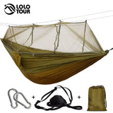 Ultralight Outdoor Camping Hunting Mosquito Net Parachute Hammock 2 Person Flyknit Hamaca Garden Hamak Hanging Bed Leisure Hamac