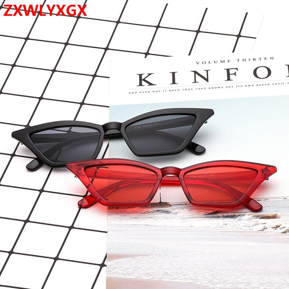 ZXWLYXGX 2018 new sunglasses women brand design retro colorful transparent colorful fashion cateye sun glasses men UV400