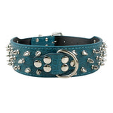 Pet Dog Collar Leather Collars for Pitbull Spiked Studded Dogs Collars for Medium Large Pets Pit Bull Dog