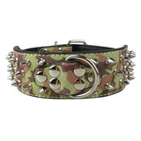 Pet Dog Collar Leather Collars for Pitbull Spiked Studded Dogs Collars for Medium Large Pets Pit Bull Dog