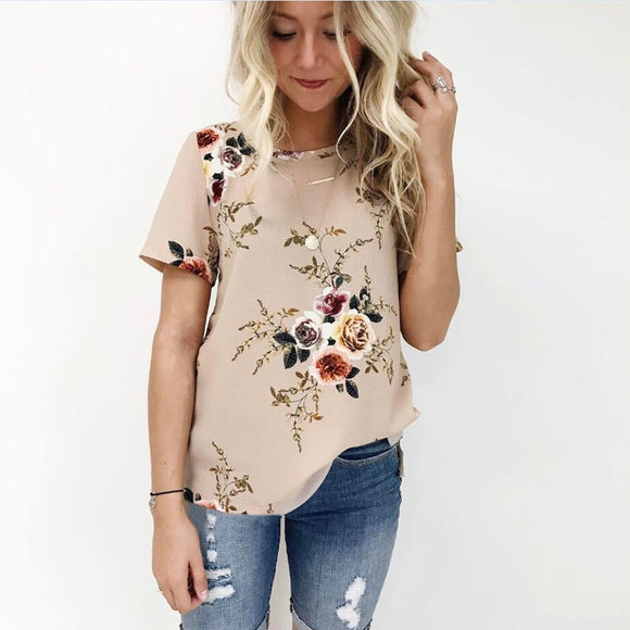 Large Size New Fashion Summer T Shirt Women Short Sleeve Casual Vintage Print Tshirt Plus Size Slim Elegant Cute Office Tees Top