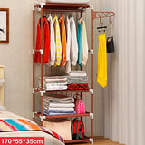 Actionclub Simple Metal Iron Coat Rack Floor Standing Clothes Hanging Storage Shelf Clothes Hanger Racks Bedroom Furniture