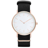 New Simple Canvas Nylon Strap Style Casual Quartz Couple Wrist Watch Men Fashion Luxury Gold Dial Women Dress Watches Relojes