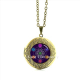 2017 Real Women Collares Collier Maxi Necklace Brand New Class Metatrons Cube Chakras Cosm Energy Centers, Locket Necklace T729