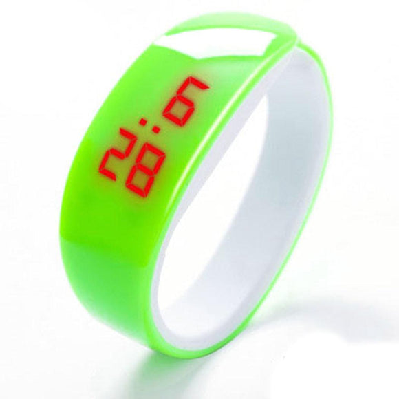 Gel New Band Unisex Wrist Silica Bangle Oval Sports Watch Fashion Bracelet