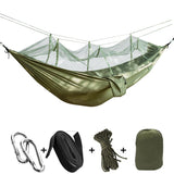 Portable hammock Outdoor Furniture Mosquito net Hammock for Camping hamac travel Sleeping Bed Parachute Fabric Hammock swings