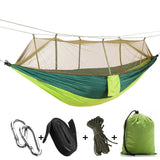 Portable hammock Outdoor Furniture Mosquito net Hammock for Camping hamac travel Sleeping Bed Parachute Fabric Hammock swings