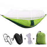 Portable hammock Outdoor Furniture Mosquito net Hammock for Camping hamac travel Sleeping Bed Parachute Fabric Hammock swings