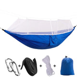 Portable hammock Outdoor Furniture Mosquito net Hammock for Camping hamac travel Sleeping Bed Parachute Fabric Hammock swings