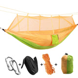 Portable hammock Outdoor Furniture Mosquito net Hammock for Camping hamac travel Sleeping Bed Parachute Fabric Hammock swings