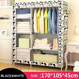 When the quarter wardrobe DIY Non-woven fold Closet Portable Storage Cabinet Multifunction Dustproof Moistureproof  Furniture