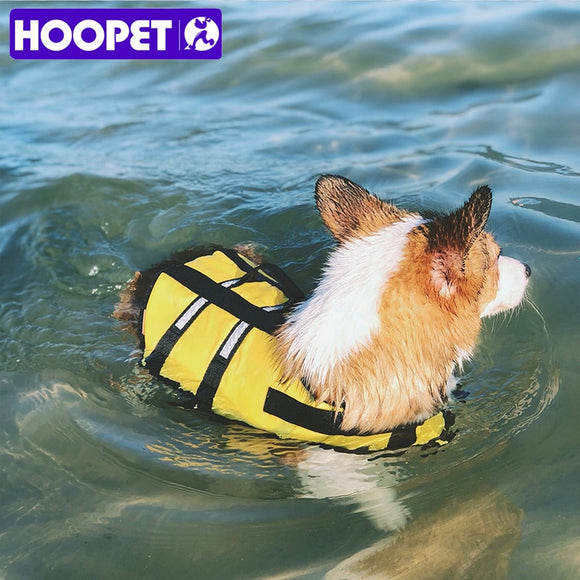 HOOPET Small Dog Pet Life Jacket Safety Clothes Surfing Swimming Vest Summer Puppy Swimwear Beach Vacation Bull Pug Yorkshire