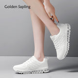 Golden Sapling Women Tennis Shoes Breathable Fabric Women's Sneakers Air Cushion Rubber Woman Shoes White Womens Sport Sneakers