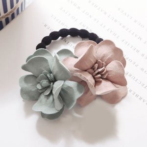 Korean Elastic Hair Ring Flower Hair Rubber bands Rope Cloth Headbands Ties Hair Accessories for Women  Girls