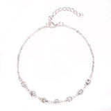 Adjustable Foot Chain Beach Style Silver Ankle Bracelet Women Anklet Jewelry